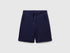 Benetton Dark Blue Boys Bermudas in Pure Cotton Sweat SKU: 3J68C901G_252 Image 01