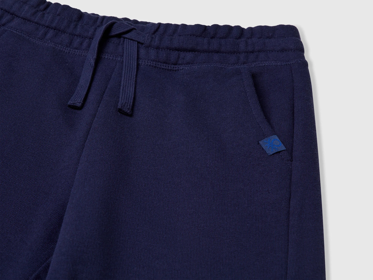 Benetton Dark Blue Boys Bermudas in Pure Cotton Sweat SKU: 3J68C901G_252 Image 03