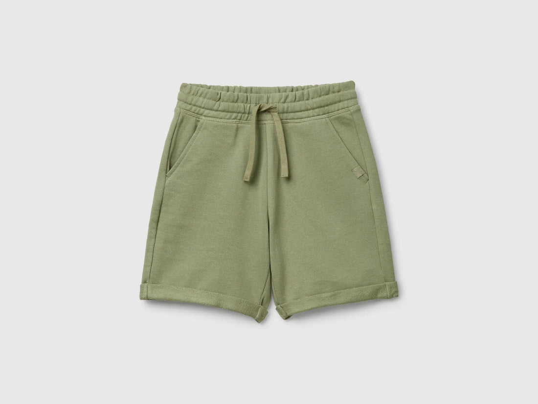 Benetton_Bermuda Shorts in Pure Cotton Fleece_3J68C901G_26K_01