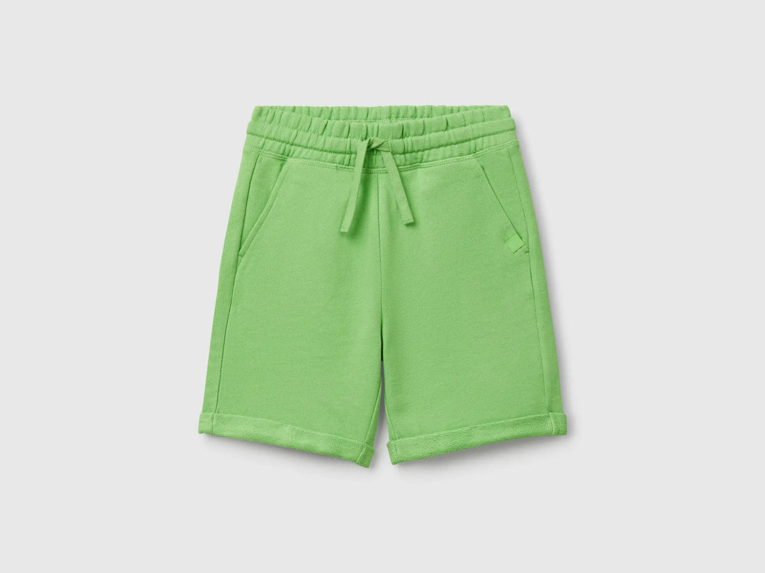 Benetton_Bermuda Shorts in Pure Cotton Fleece_3J68C901G_2P7_01