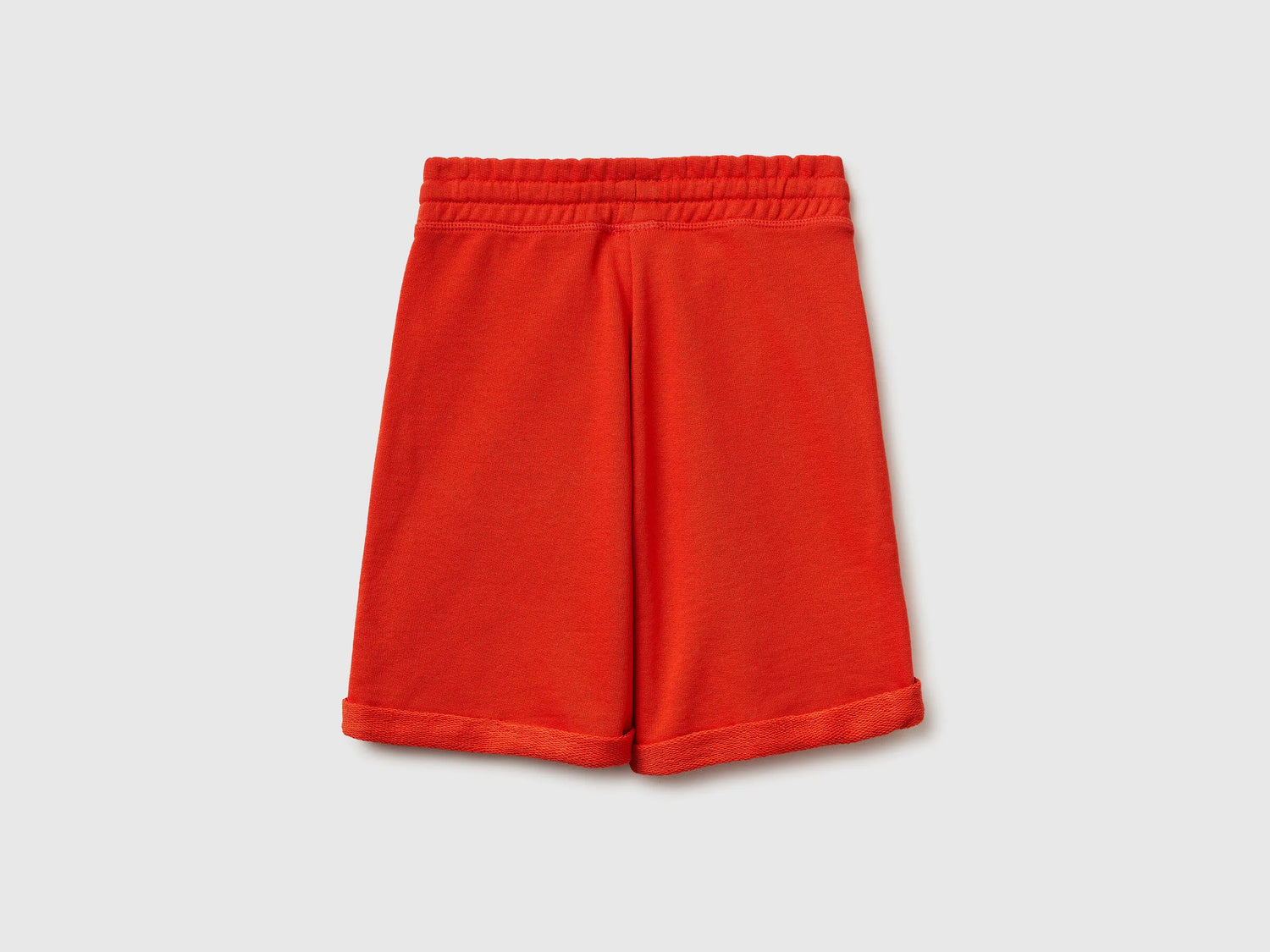 Benetton Red Boys Bermuda Shorts in Pure Cotton Fleece SKU: 3J68C901G_34Y Image 02
