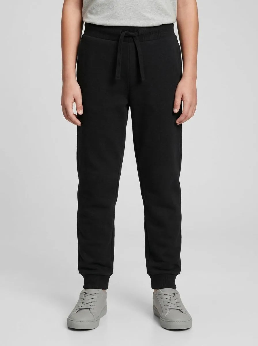 Benetton Black Boys Sporty Trousers with Drawstring SKU: 3J68CF01P_100 Image 00