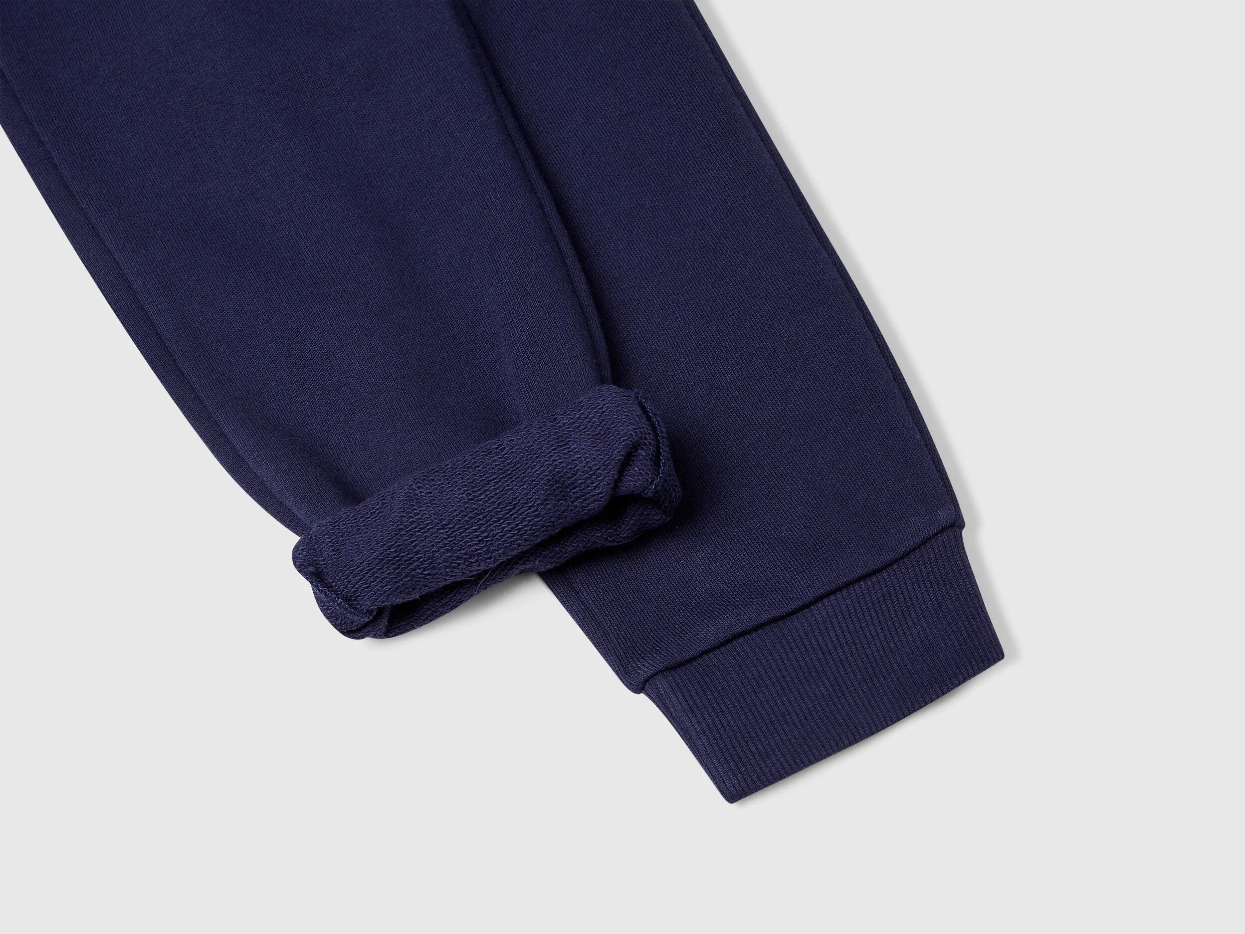 Benetton Dark Blue Boys Sporty Trousers with Drawstring SKU: 3J68CF01P_252 Image 03