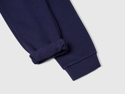 Benetton Dark Blue Boys Sporty Trousers with Drawstring SKU: 3J68CF01P_252 Image 03