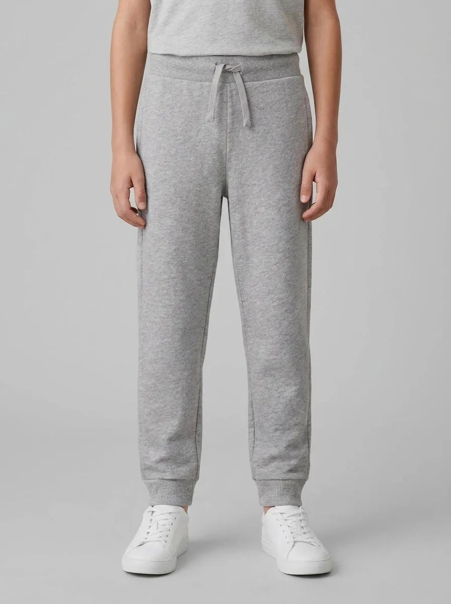 Benetton Light Gray Boys Sporty Trousers with Drawstring SKU: 3J68CF01P_501 Image 00