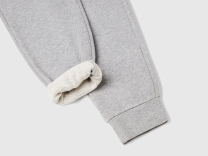 Benetton Light Gray Boys Sporty Trousers with Drawstring SKU: 3J68CF01P_501 Image 03