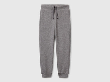 Benetton Dark Gray Boys Sporty Trousers with Drawstring SKU: 3J68CF01P_507 Image 01