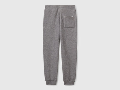 Benetton Dark Gray Boys Sporty Trousers with Drawstring SKU: 3J68CF01P_507 Image 02