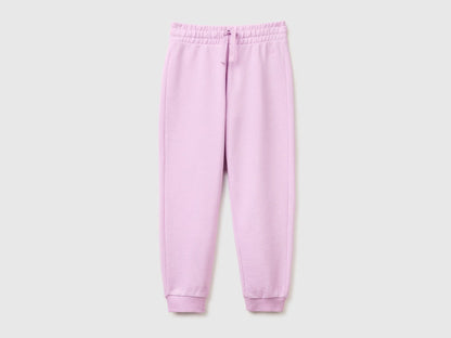 Benetton Lilac Girls Sweatpants with Logo SKU: 3J68CF02H_00L Image 01
