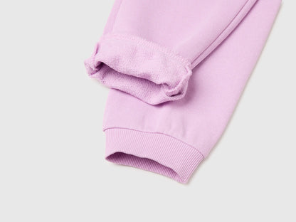 Benetton Lilac Girls Sweatpants with Logo SKU: 3J68CF02H_00L Image 03