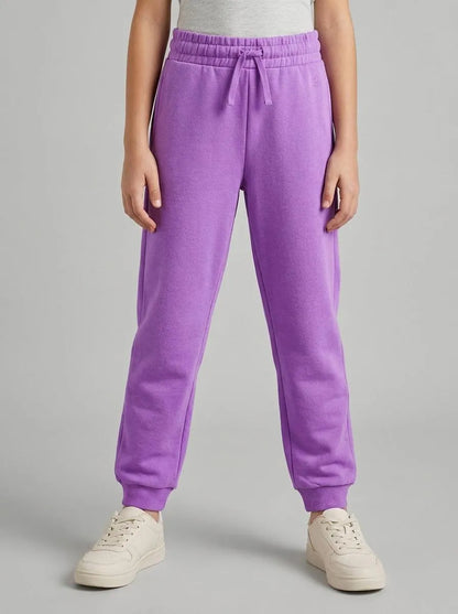 Benetton Violet Girls Sweatpants with Logo SKU: 3J68CF02H_03L Image 00