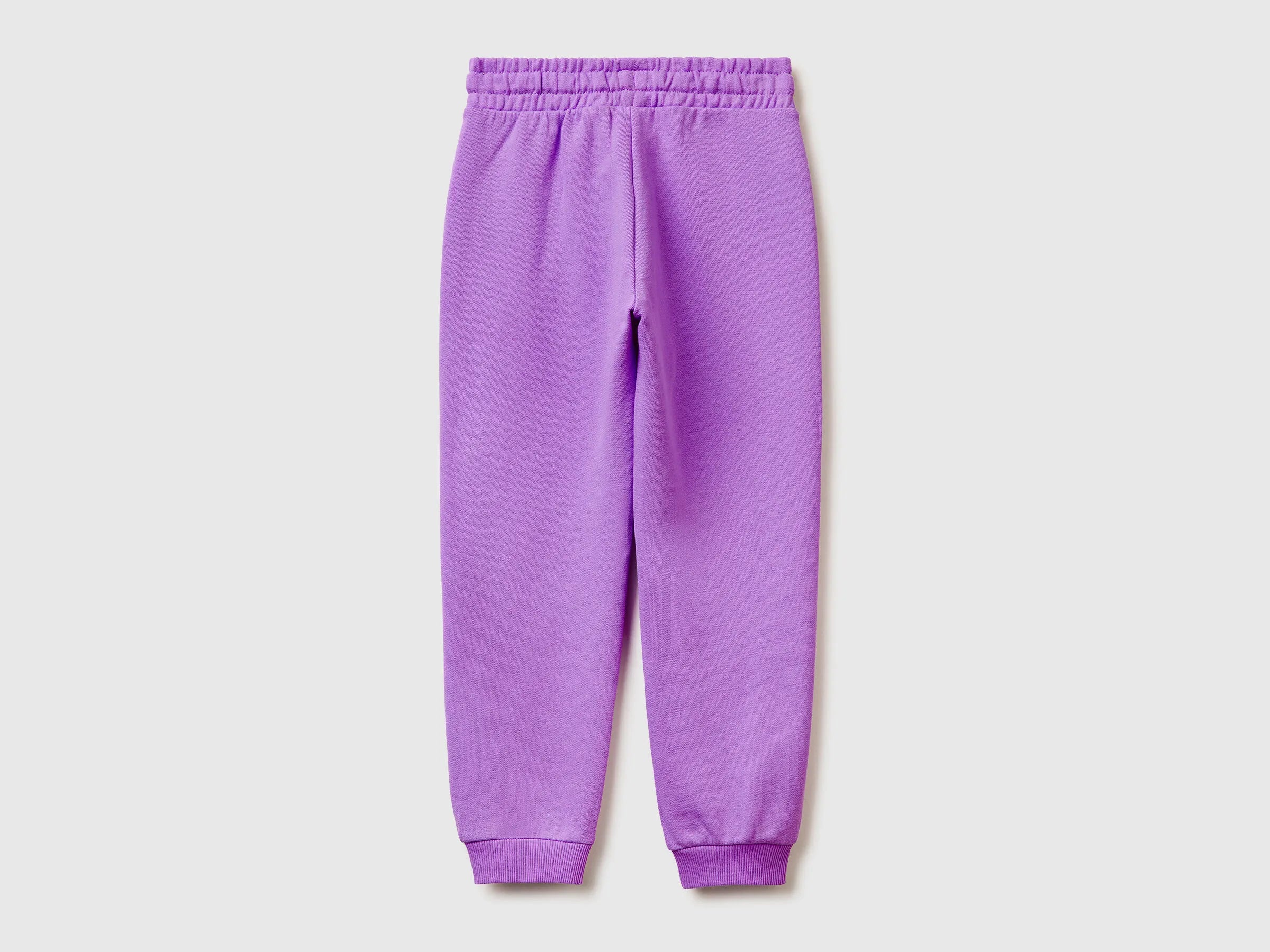 Benetton Violet Girls Sweatpants with Logo SKU: 3J68CF02H_03L Image 02