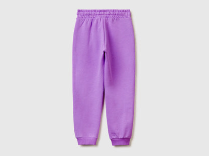 Benetton Violet Girls Sweatpants with Logo SKU: 3J68CF02H_03L Image 02