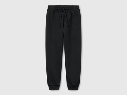 Benetton Black Girls Sweatpants with Logo SKU: 3J68CF02H_100 Image 01
