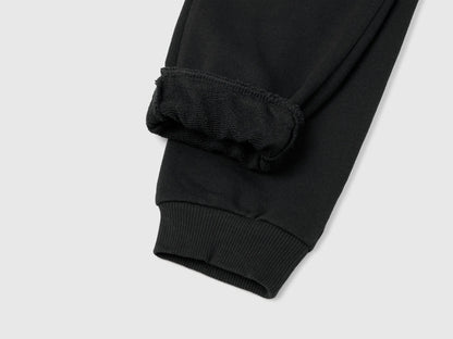 Benetton Black Girls Sweatpants with Logo SKU: 3J68CF02H_100 Image 03