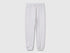 Benetton White Girls Sweatpants with Logo SKU: 3J68CF02H_101 Image 01