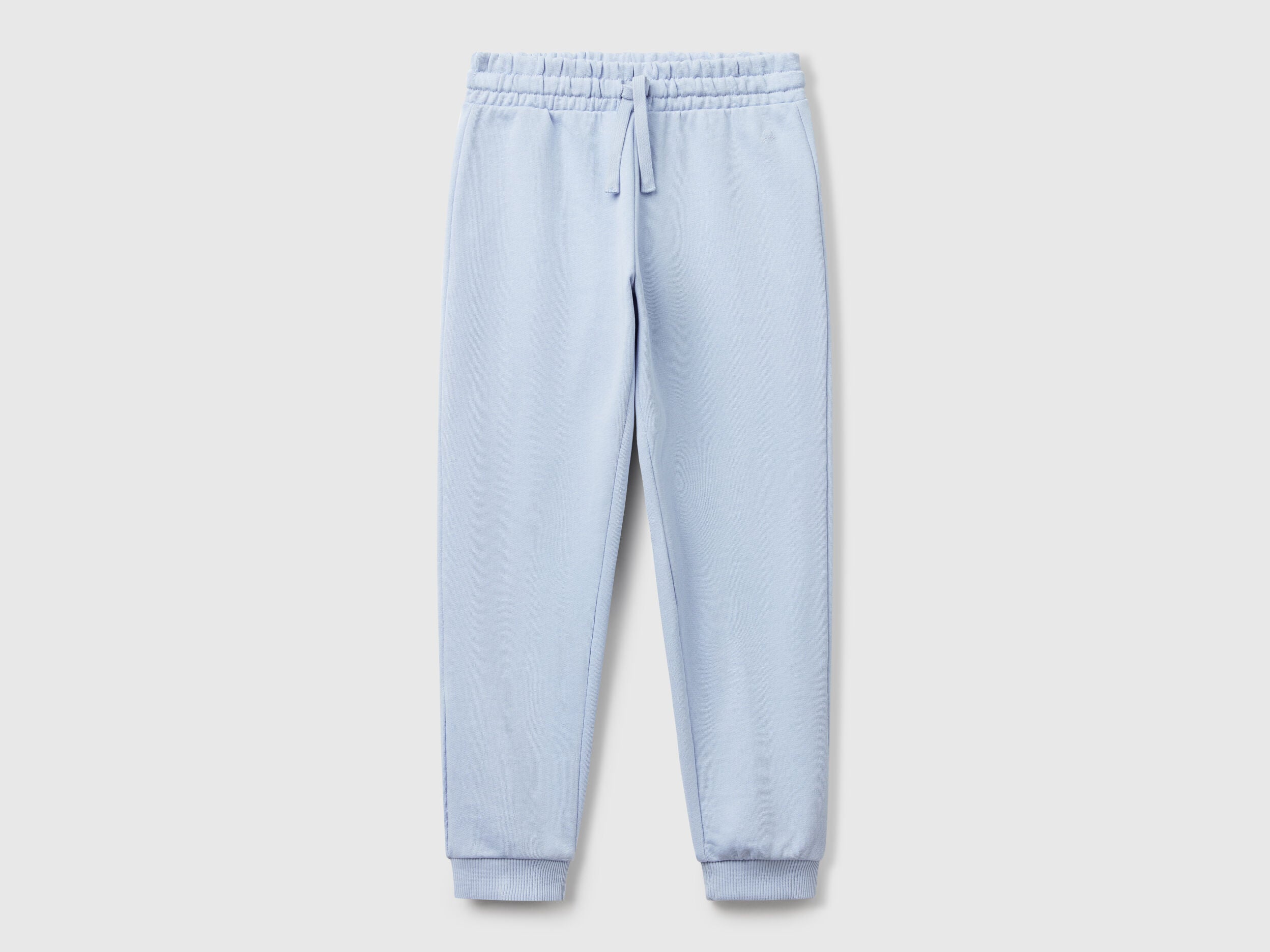 Benetton_Light Blue_Sweatpants with Logo_3J68CF02H_11Y_01