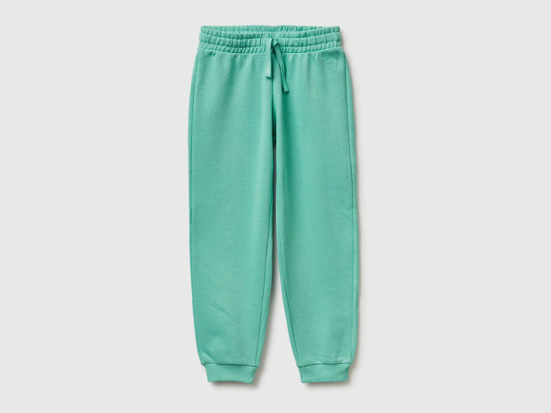 Benetton Aqua Girls Sweatpants with Logo SKU: 3J68CF02H_13D Image 01