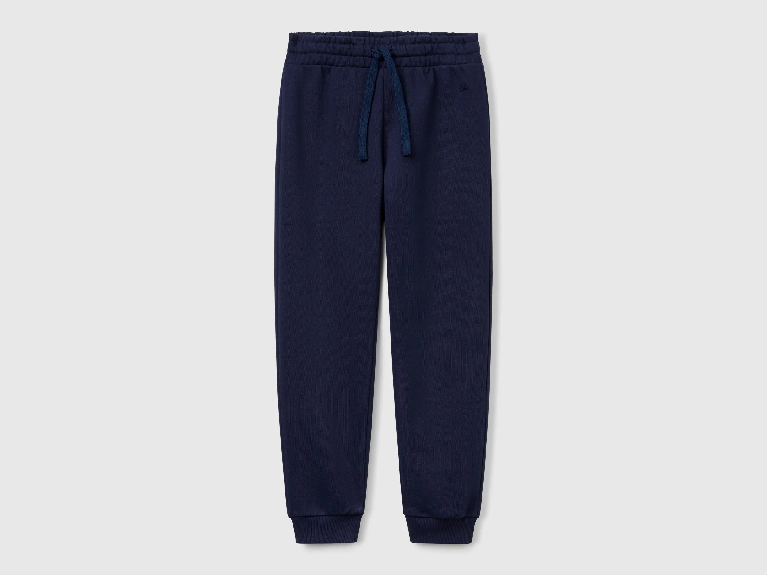Benetton Dark Blue Girls Sweatpants with Logo SKU: 3J68CF02H_252 Image 01