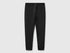 Benetton Black Boys Sweatpants with Logo SKU: 3J68CF058_100 Image 01