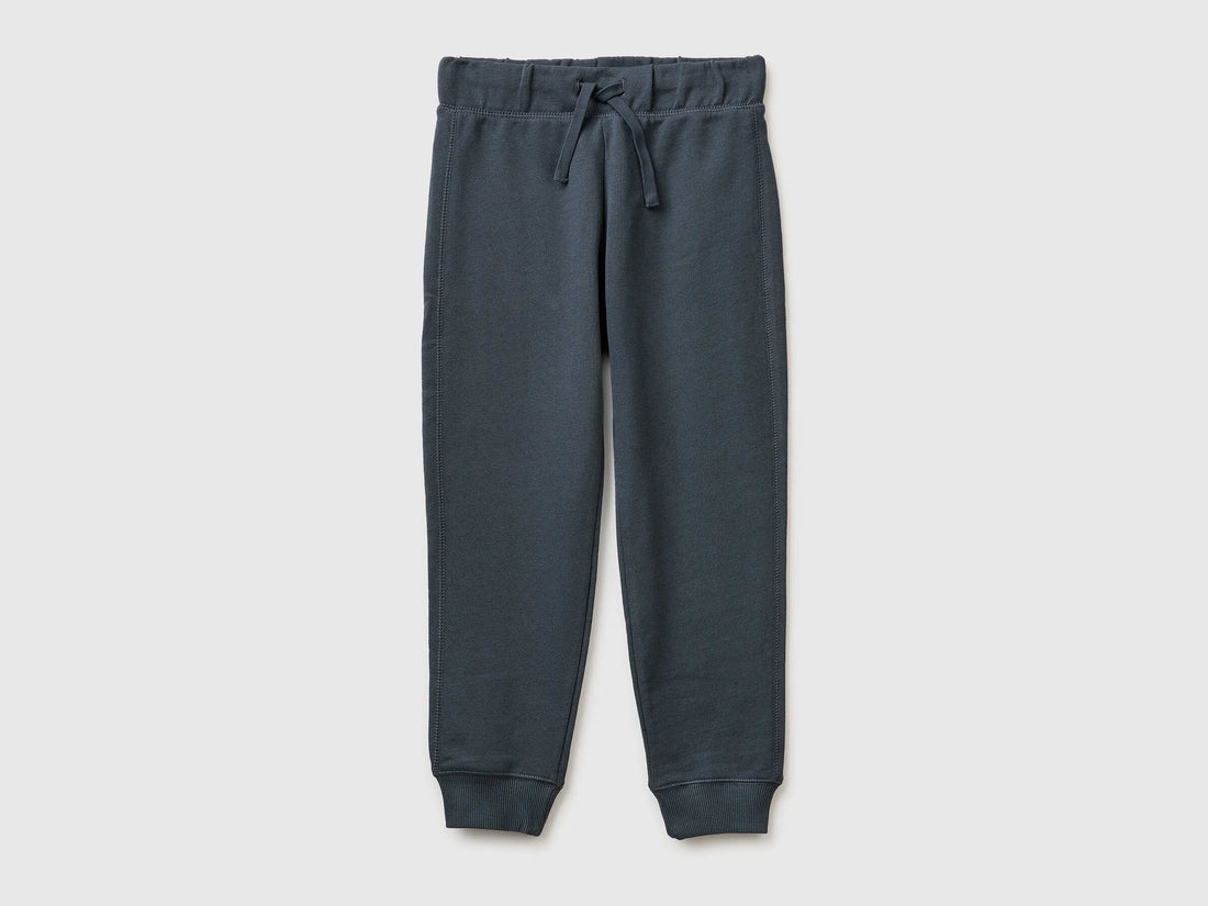 Benetton Dark Gray Boys Sweatpants with Logo SKU: 3J68CF058_10N Image 01