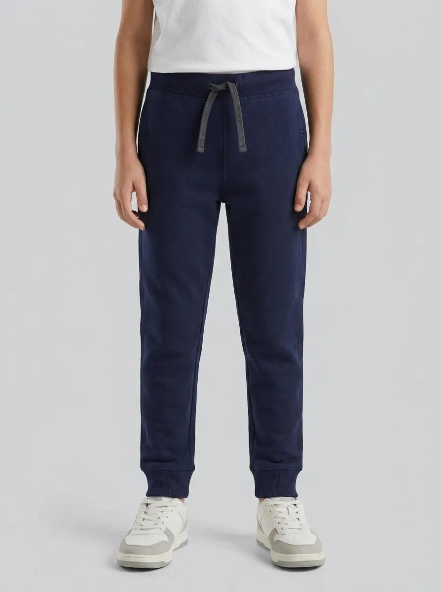 Benetton Dark Blue Boys Sweatpants with Logo SKU: 3J68CF058_252 Image 00