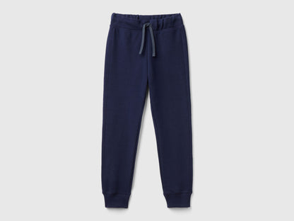 Benetton_Blue_Sweatpants in 100% Cotton_3J68CF058_252_01