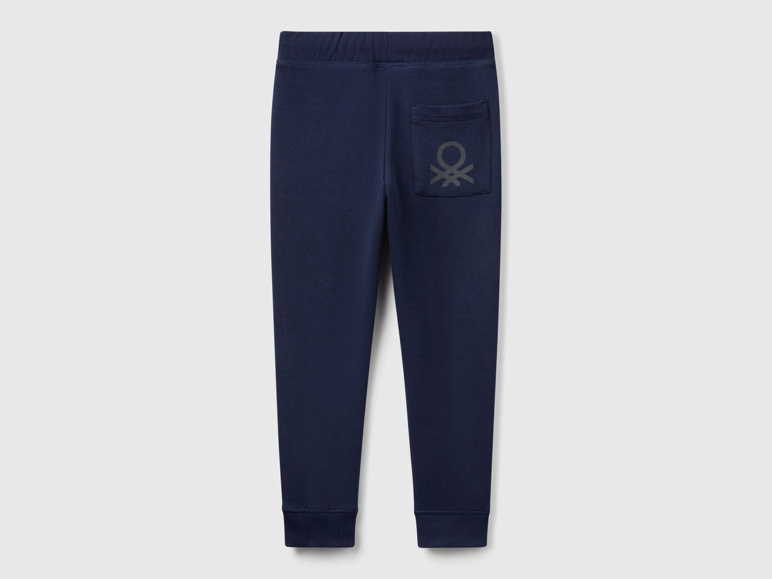 Benetton Dark Blue Boys Sweatpants with Logo SKU: 3J68CF058_252 Image 02