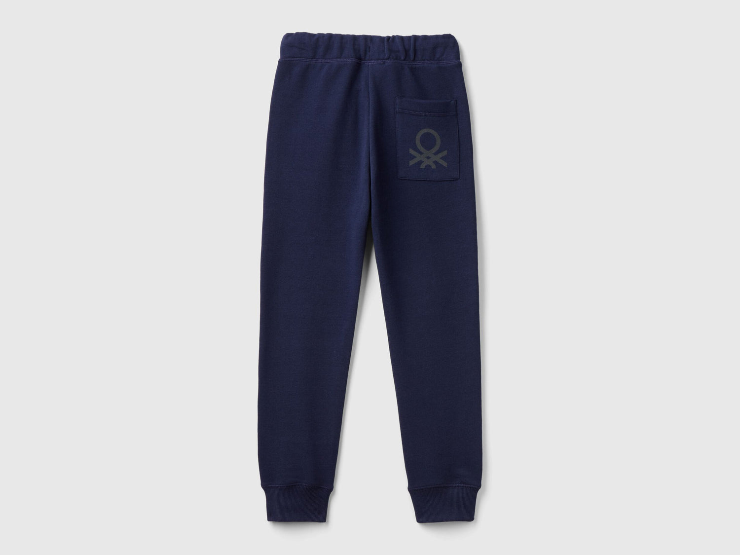 Benetton_Blue_Sweatpants in 100% Cotton_3J68CF058_252_02