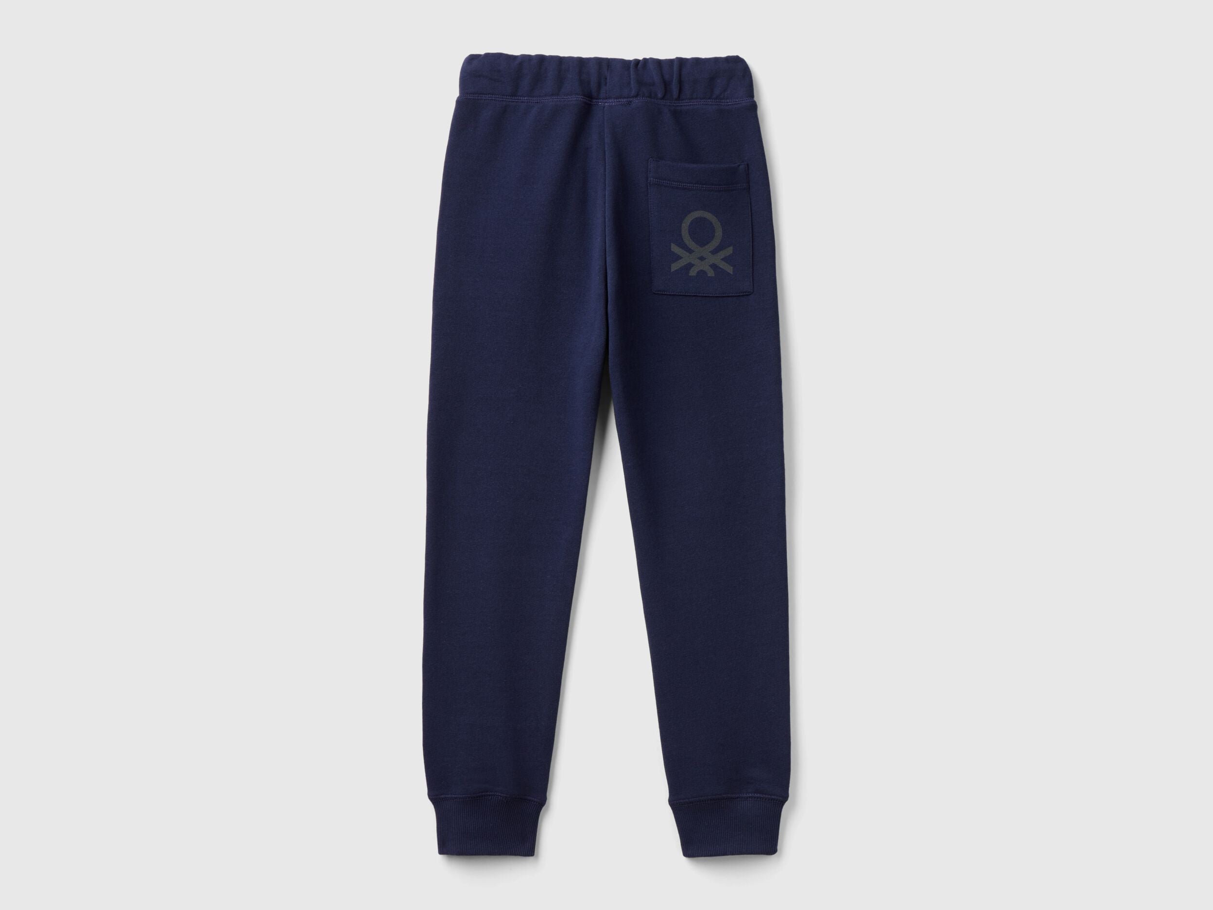 Benetton_Blue_Sweatpants in 100% Cotton_3J68CF058_252_02
