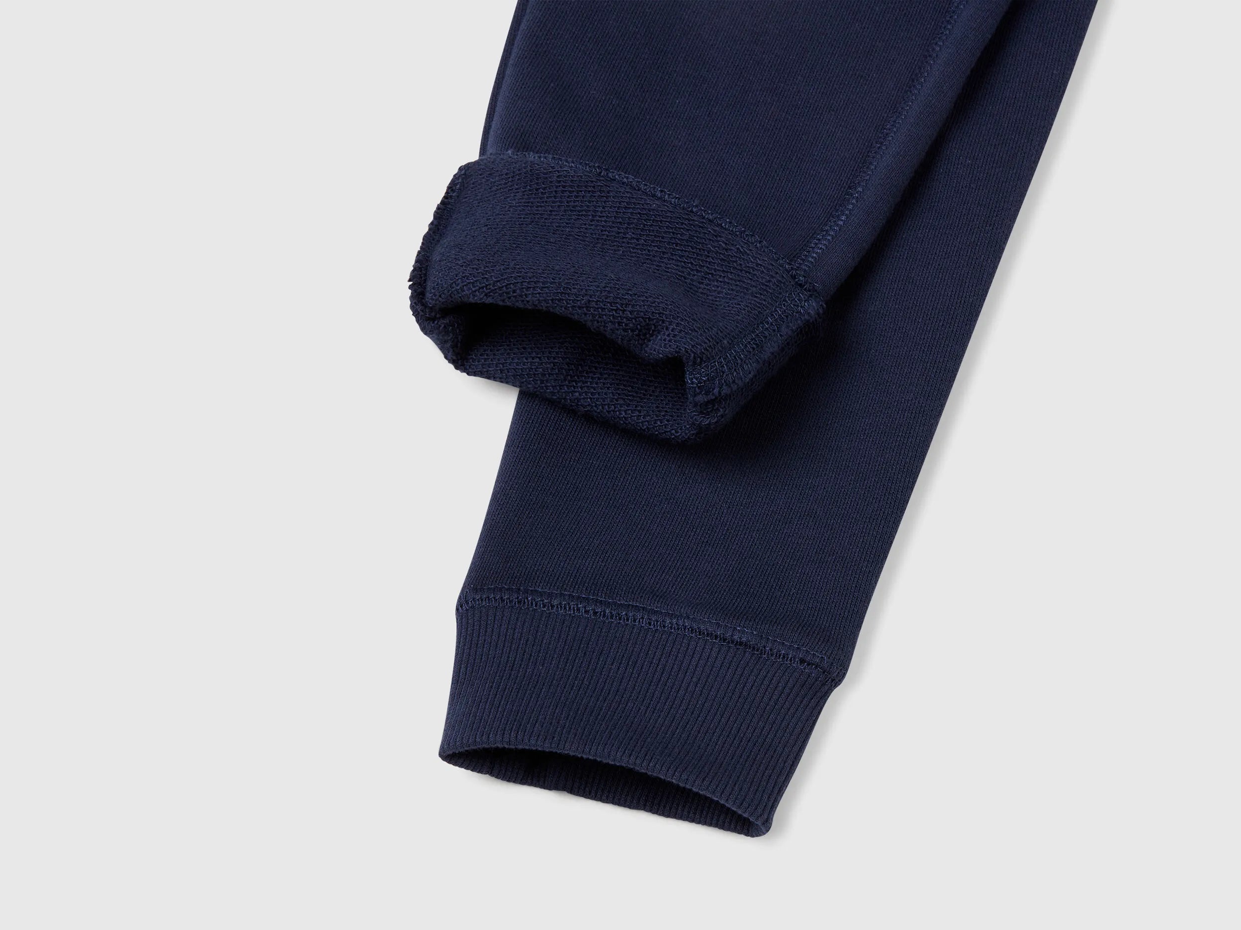 Benetton Dark Blue Boys Sweatpants with Logo SKU: 3J68CF058_252 Image 03