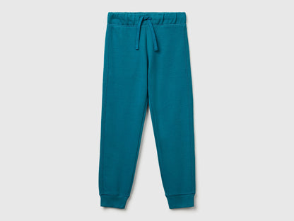 Benetton_Blue_Sweatpants with Logo_3J68CF058_3C5_01