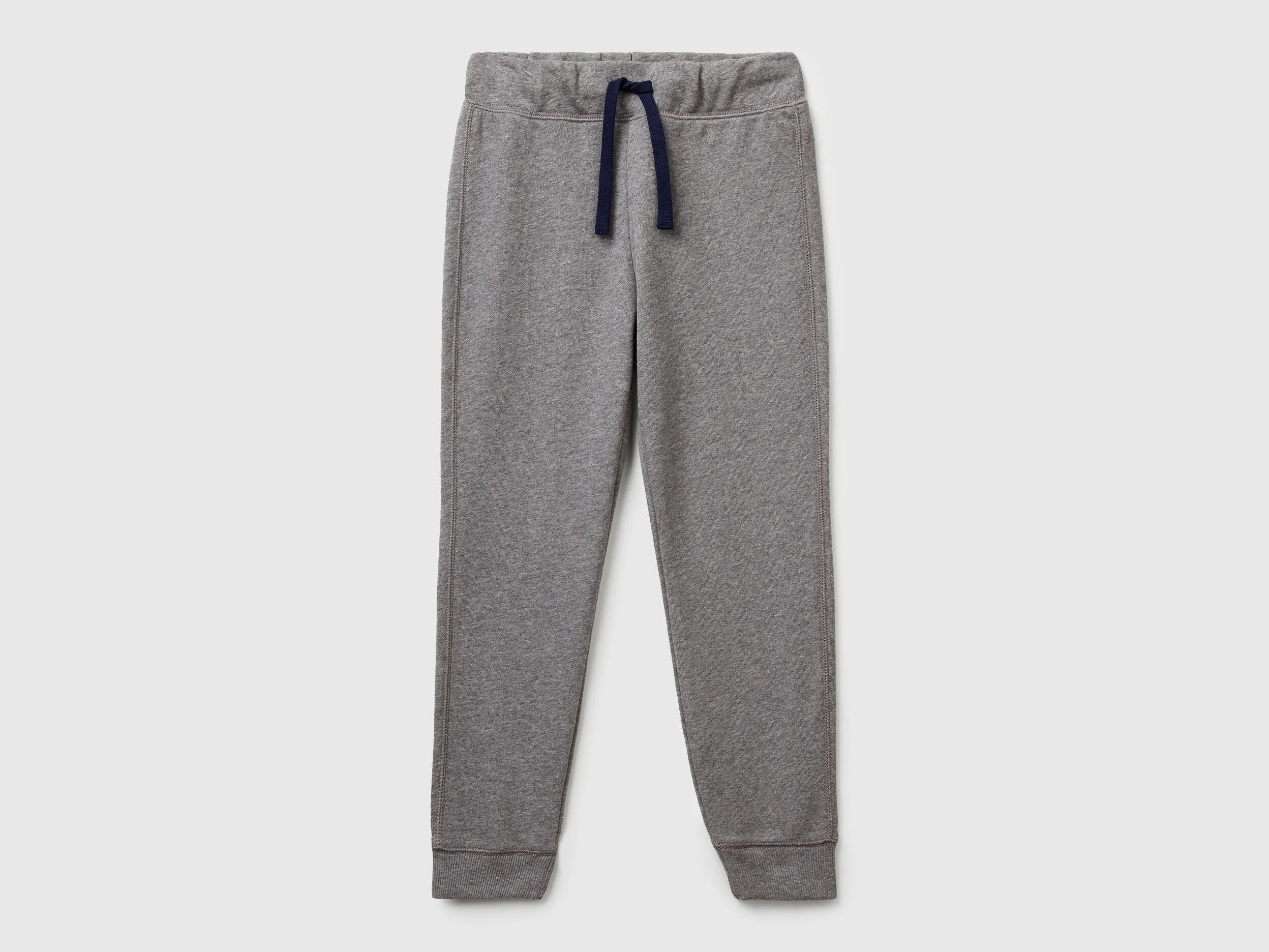 Benetton Dark Gray Boys Sweatpants with Logo SKU: 3J68CF058_507 Image 01