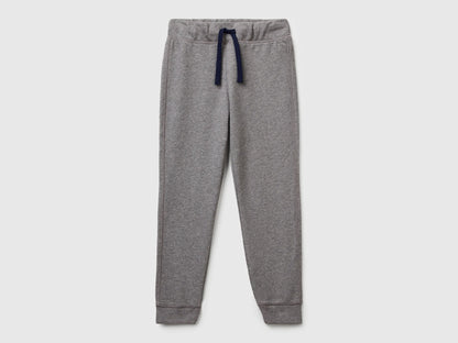 Benetton Dark Gray Boys Sweatpants with Logo SKU: 3J68CF058_507 Image 01