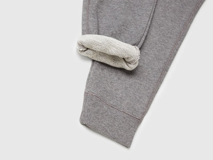 Benetton Dark Gray Boys Sweatpants with Logo SKU: 3J68CF058_507 Image 03