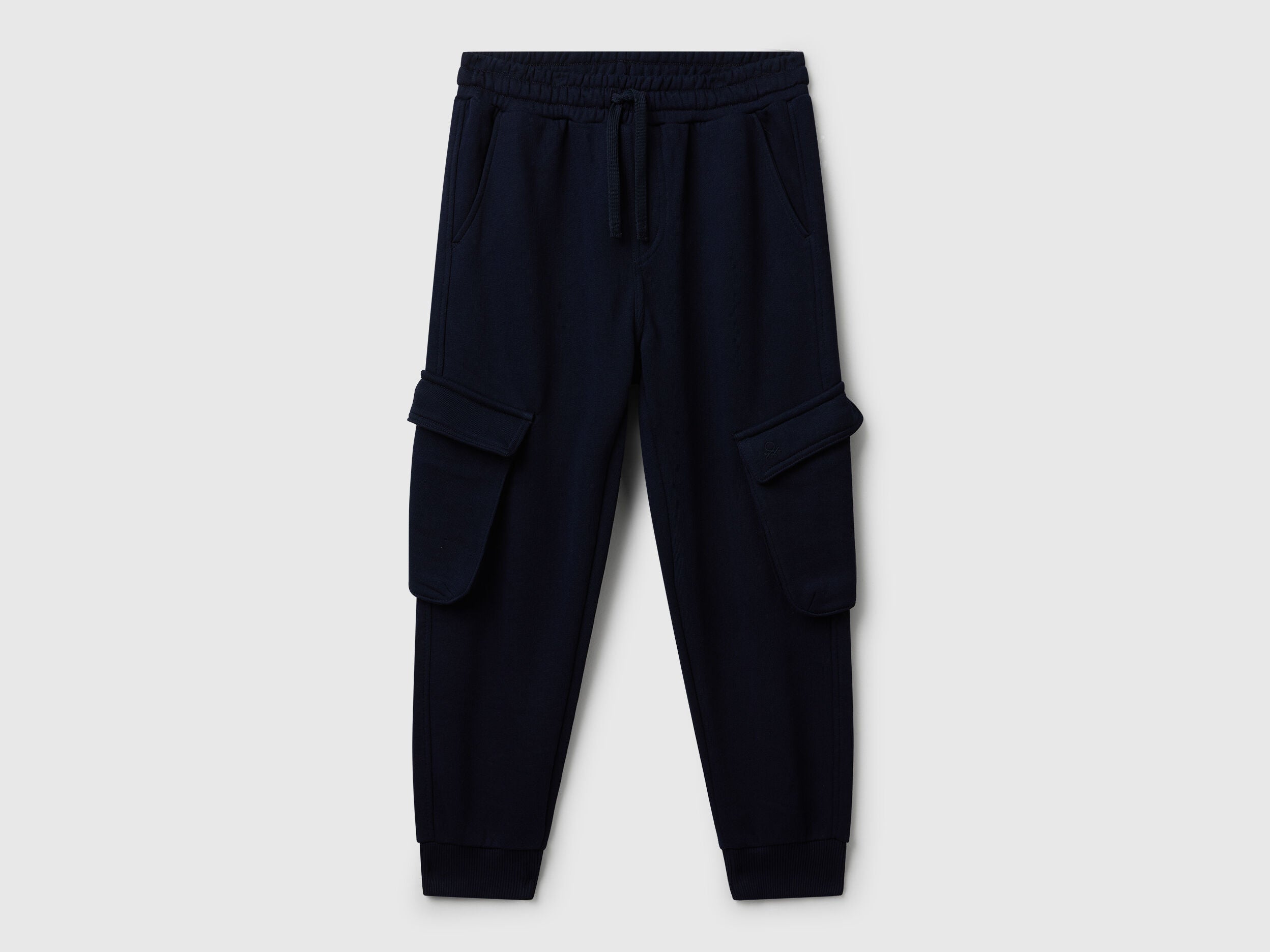 Benetton_Dark Blue_Sweat Fabric Cargo Joggers_3J68CF06I_016_01