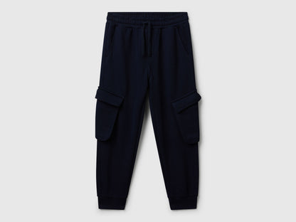 Benetton_Dark Blue_Sweat Fabric Cargo Joggers_3J68CF06I_016_01