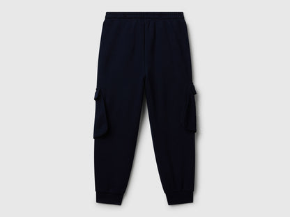 Benetton_Dark Blue_Sweat Fabric Cargo Joggers_3J68CF06I_016_02