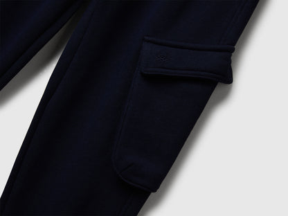 Benetton_Dark Blue_Sweat Fabric Cargo Joggers_3J68CF06I_016_03