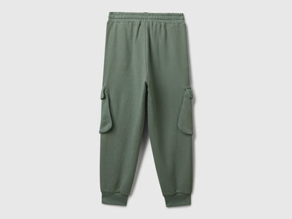 Benetton_Light Green_Sweat Fabric Cargo Joggers_3J68CF06I_075_02