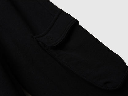 Benetton_Black_Sweat Fabric Cargo Joggers_3J68CF06I_100_03