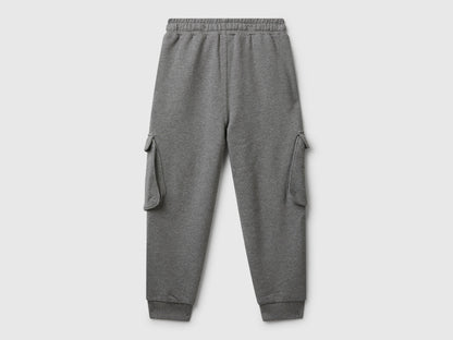 Benetton_Dark Gray_Sweat Fabric Cargo Joggers_3J68CF06I_507_02