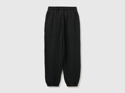 Benetton Black Girls Logo Sweatpants SKU: 3J68CF075_100 Image 02