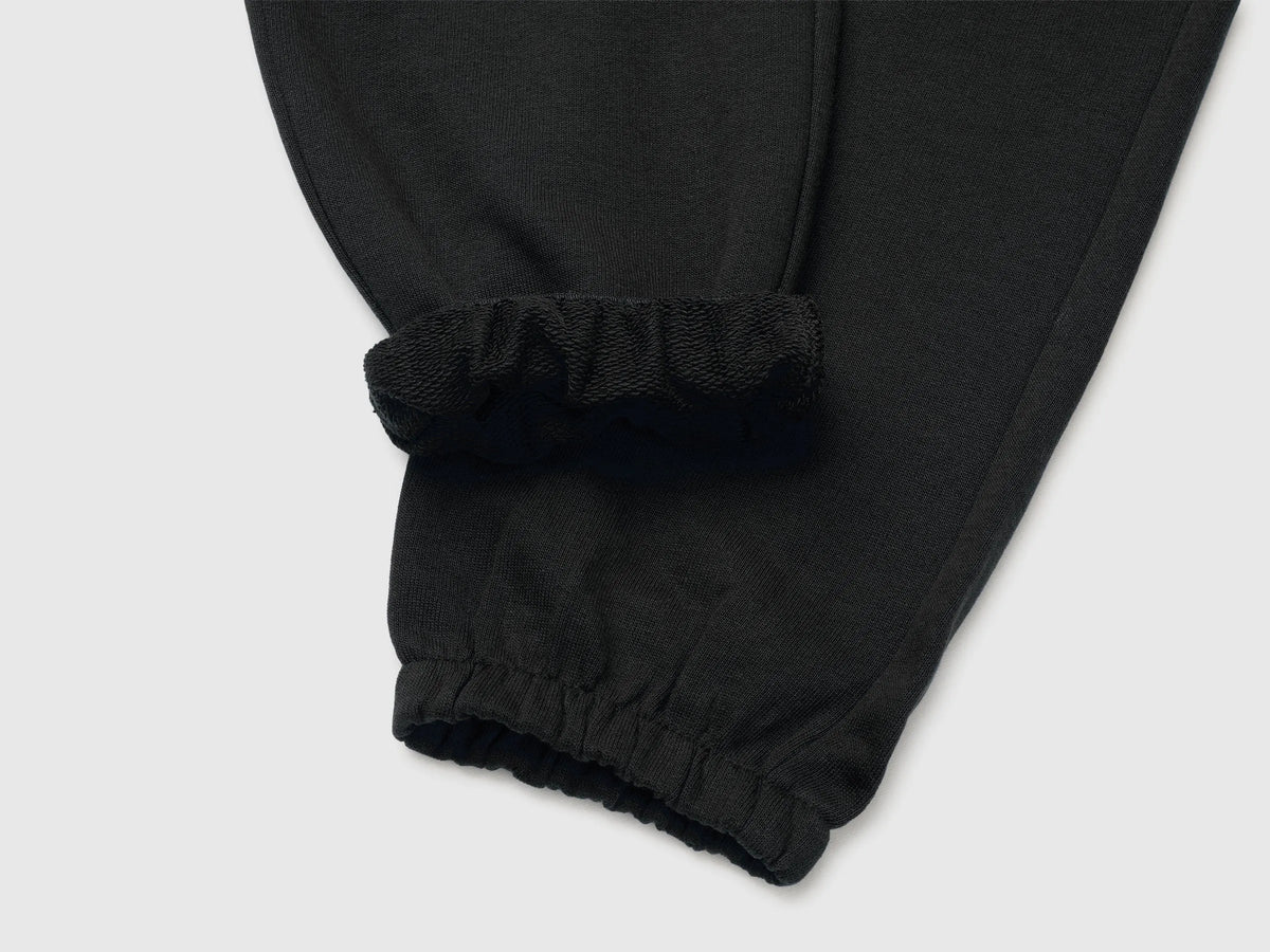 Benetton Black Girls Logo Sweatpants SKU: 3J68CF075_100 Image 03