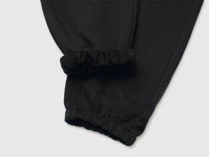 Benetton Black Girls Logo Sweatpants SKU: 3J68CF075_100 Image 03
