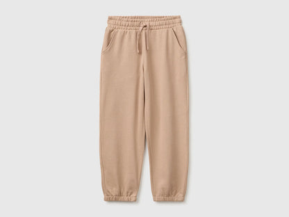 Benetton Dove Gray Girls Logo Sweatpants SKU: 3J68CF075_199 Image 01