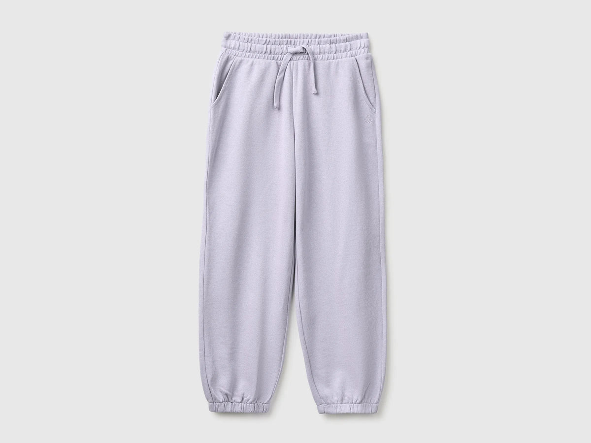 Benetton Lavender Girls Logo Sweatpants SKU: 3J68CF075_19B Image 01