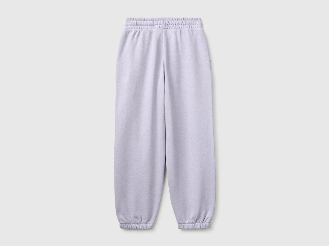 Benetton Lavender Girls Logo Sweatpants SKU: 3J68CF075_19B Image 02