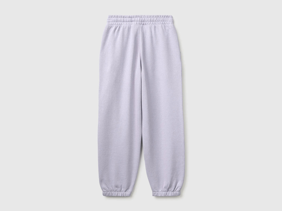 Benetton Lavender Girls Logo Sweatpants SKU: 3J68CF075_19B Image 02