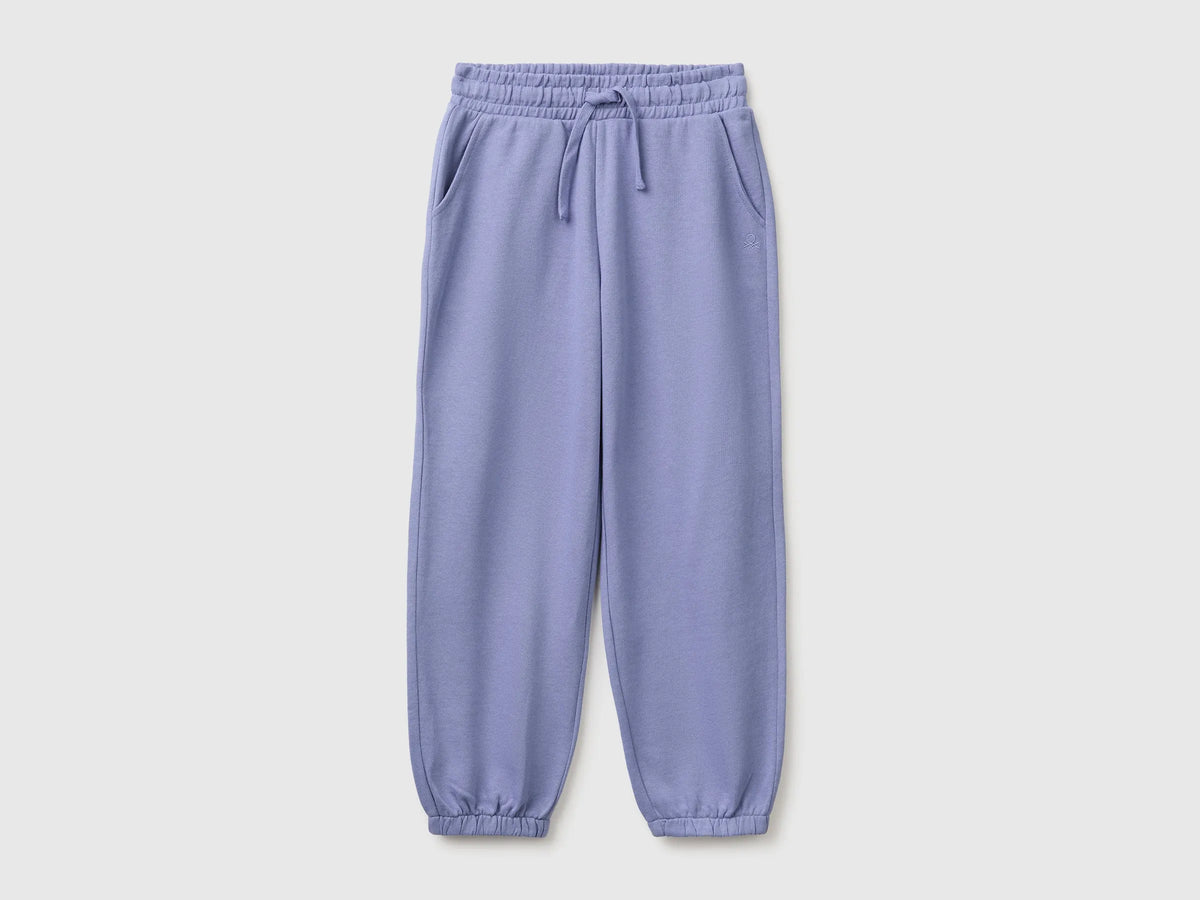 Benetton Violet Girls Logo Sweatpants SKU: 3J68CF075_19J Image 01